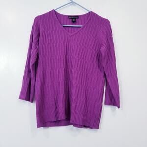 Design History Purple Knit Pullover Sweater